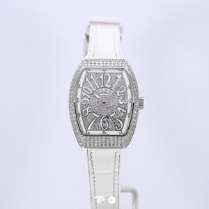 Franck Muller Vanguard V32 White Diamond Dial White Leather with Rubber Strap LIKE NEW(2026)