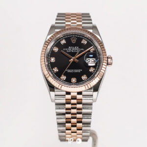 Rolex Datejust 36 Two Tone Rose Gold Black Diamond (2022)