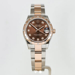 ROLEX Datejust 31 Two Tone Rose Gold Choco Ten Diamond Index & Bezel (2021)