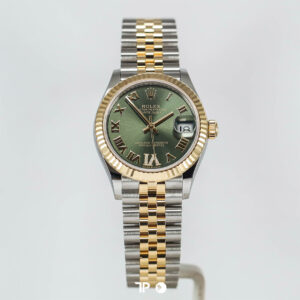 ROLEX Datejust 31 Two Tone Yellow Gold Green Diamond on VI Jubilee LIKENEW (2026)