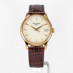 Patek Philippe Calatrava 5227R Rose Gold White Ivory Dial Leather 39mm (2024)