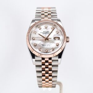 Rolex Datejust 36 Two Tone Rosegold White MOP Diamond Index Jubilee (2018)