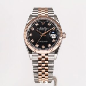 Rolex Datejust 36 Two Tone Rose Gold Black Diamond (2022)