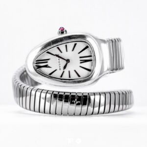 BVLGARI Serpenti Tubogas Single Spiral Silver Opaline Dial 35mm LIKE NEW(2026)