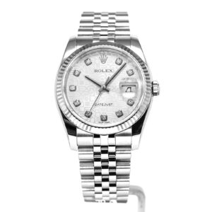 Rolex Datejust 36 White Computerized Dial Diamond Jubilee Bracelet (2018)